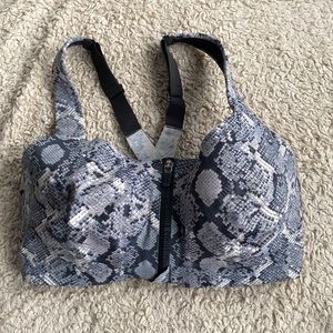 Victoria secret High impact Knock-out sports bra 34 DDD, snake print grey